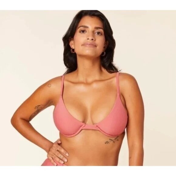 NWT Andie Swim Sicily Top in Silver Size Medium - Picture 4 of 6